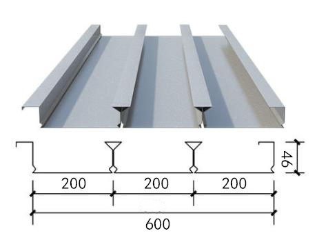 YXB46-200-600(B)压型钢板