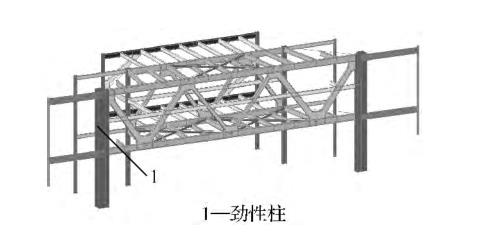大型空中连廊钢结构简图