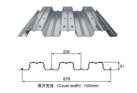 压型钢板YX51-226-678-1.2厚