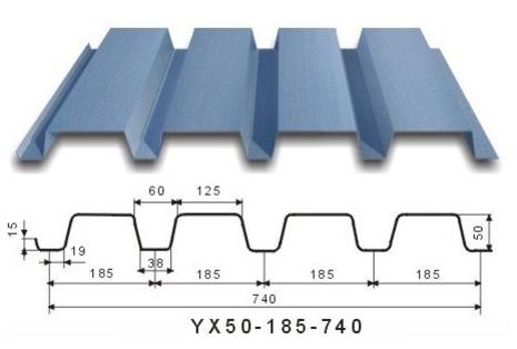 YXB50-185-740-1.2厚压型钢板